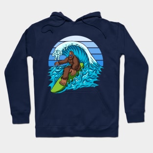 Bigfoot Surfing The Waves Hoodie